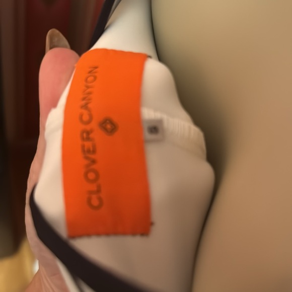 Clover Canyon printed fit and flare scuba knee dress S - Picture 13 of 14